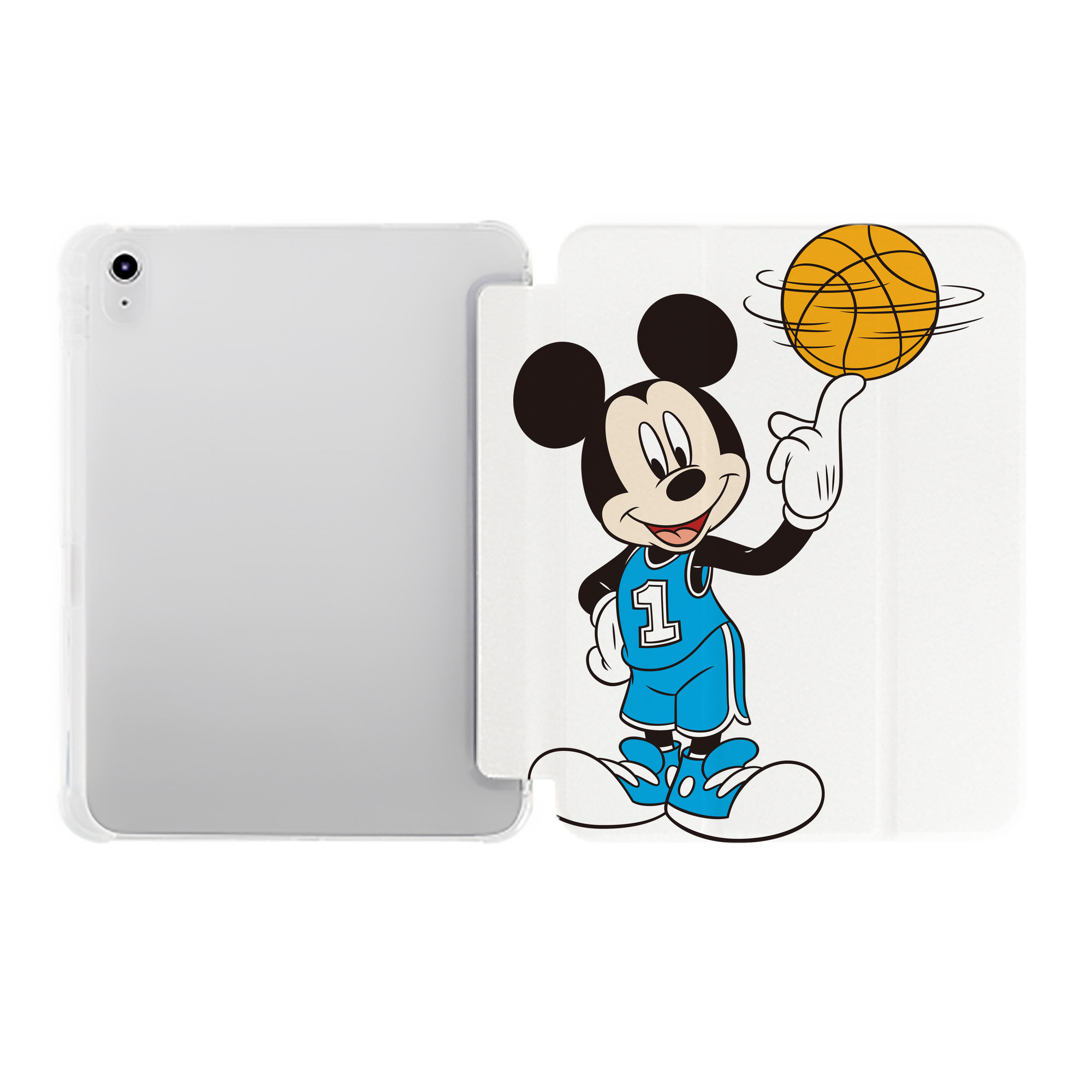 （画像用） ミッキーマウス Mickey Mouse IPad ケース ペン収納付き 三つ折りスタンド PUレザー×シリコン 対応機種9.5/10.5/10.9インチ